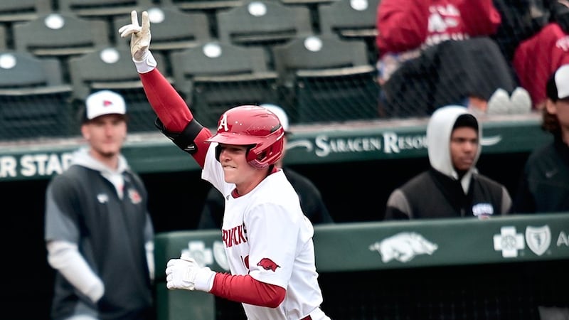 Kennett native Reese Robinett hit his first home run for Arkansas baseball. The Razorbacks...