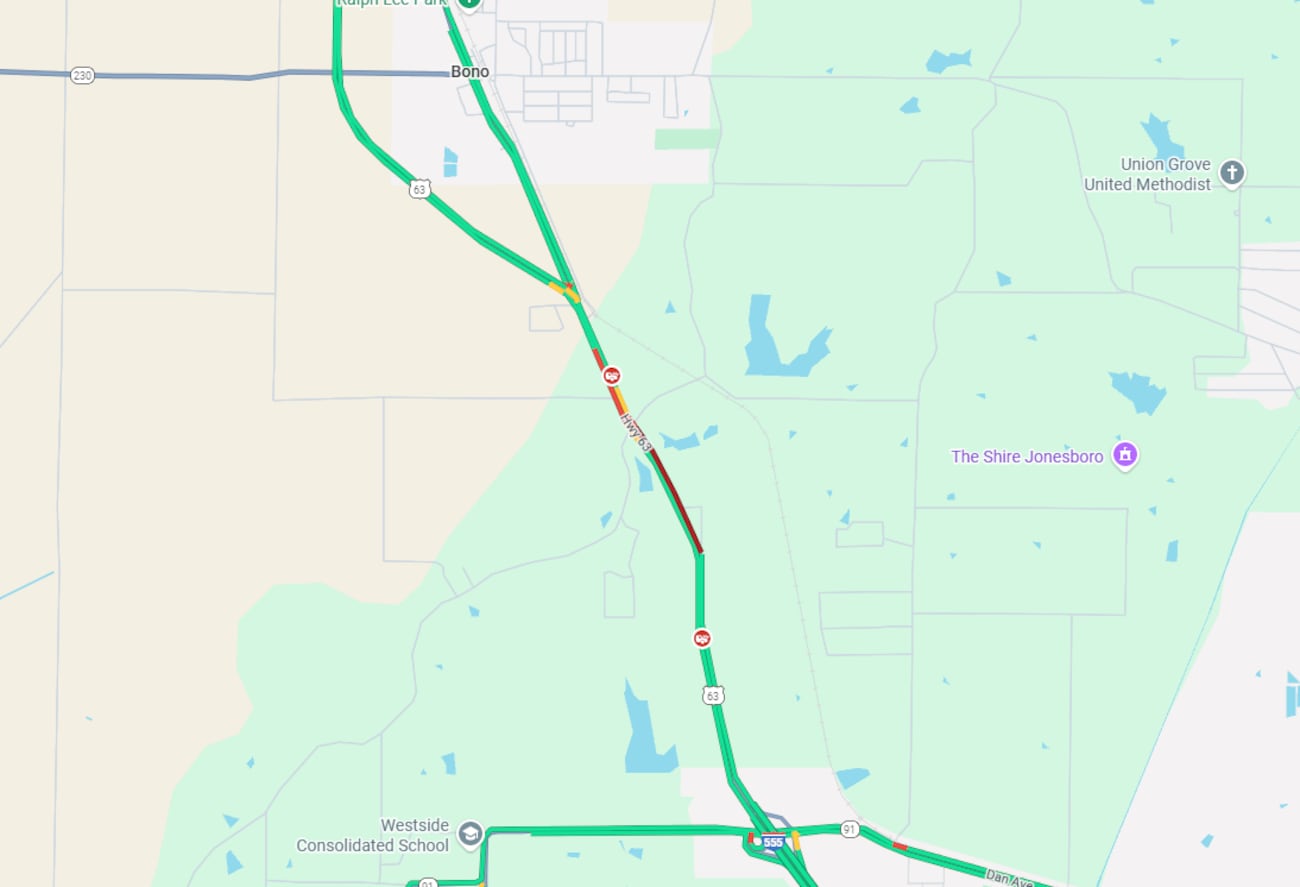 Arkansas State Police respond to Highway 63 crash with injuries near Bono