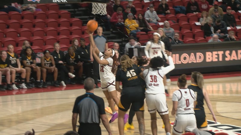Mimi McCollister had 17 points Wednesday as the Red Wolves beat Southern Miss 74-53.
