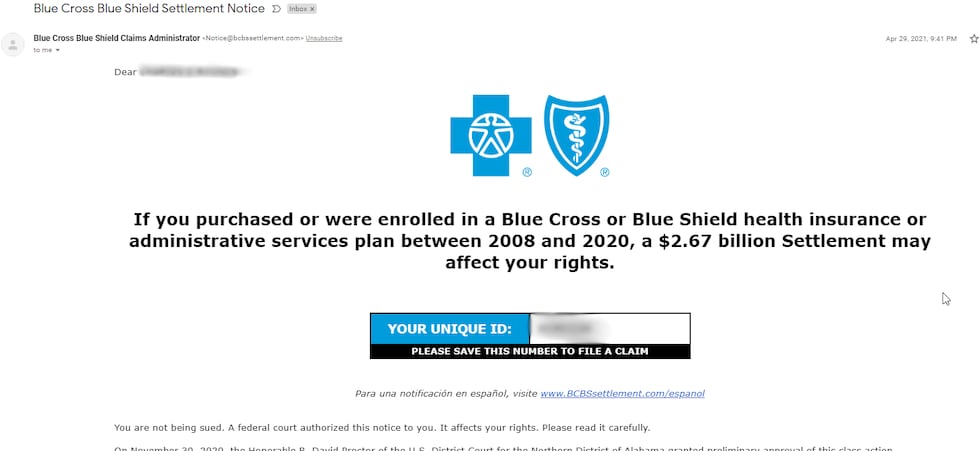 Not a scam: The $2.67 billion Blue Cross Blue Shield ‘settlement fund