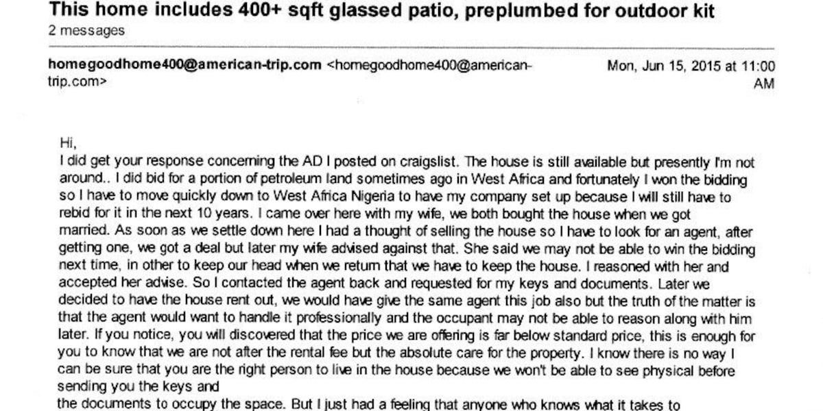 Craigslist home rental scam targets Jonesboro family - KAIT