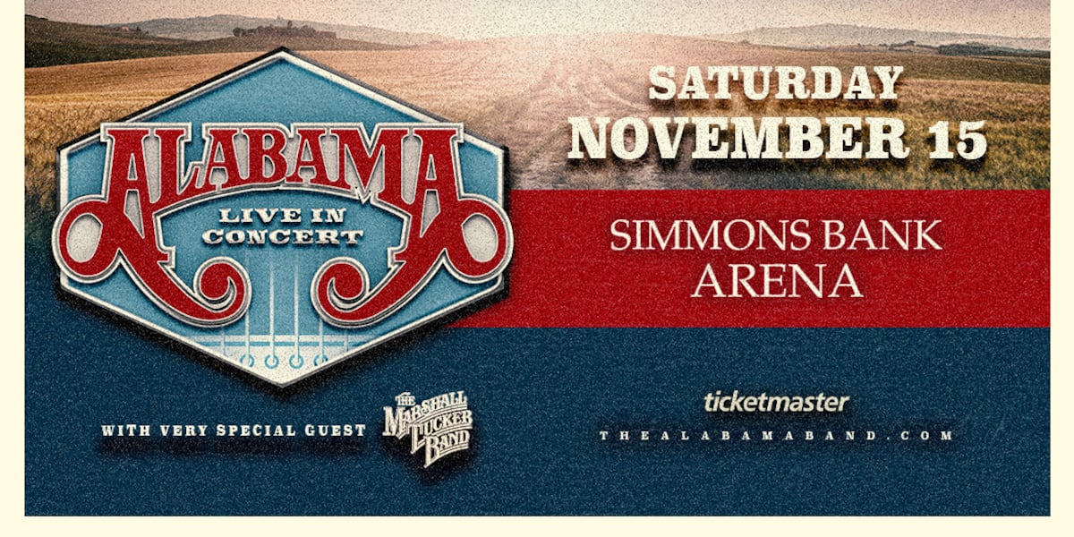 Alabama, Marshall Tucker Band tour stopping in Arkansas