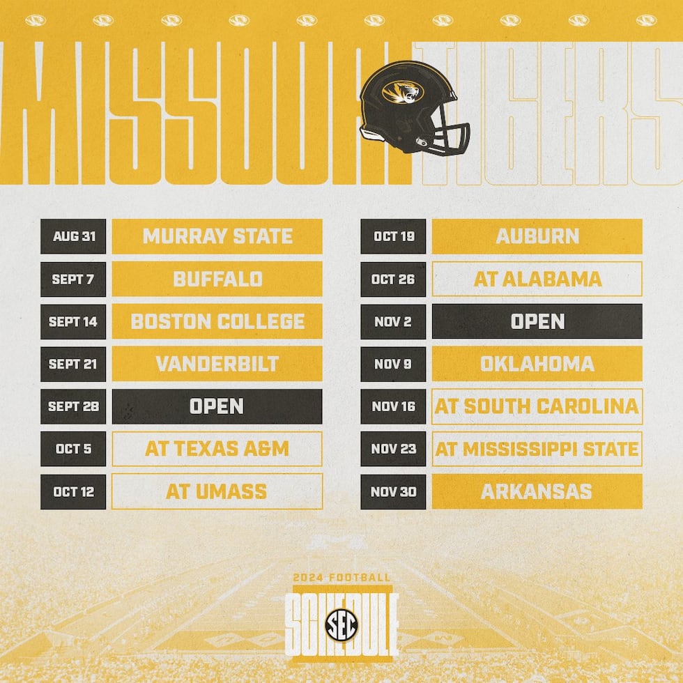 2024 SEC football schedule revealed for Arkansas and Missouri baseball-announces-2025-schedule-university-of-missouri-athletics
