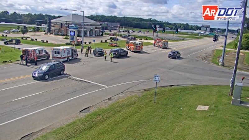 Emergency crews are responding to a Sunday afternoon crash involving two vehicles.