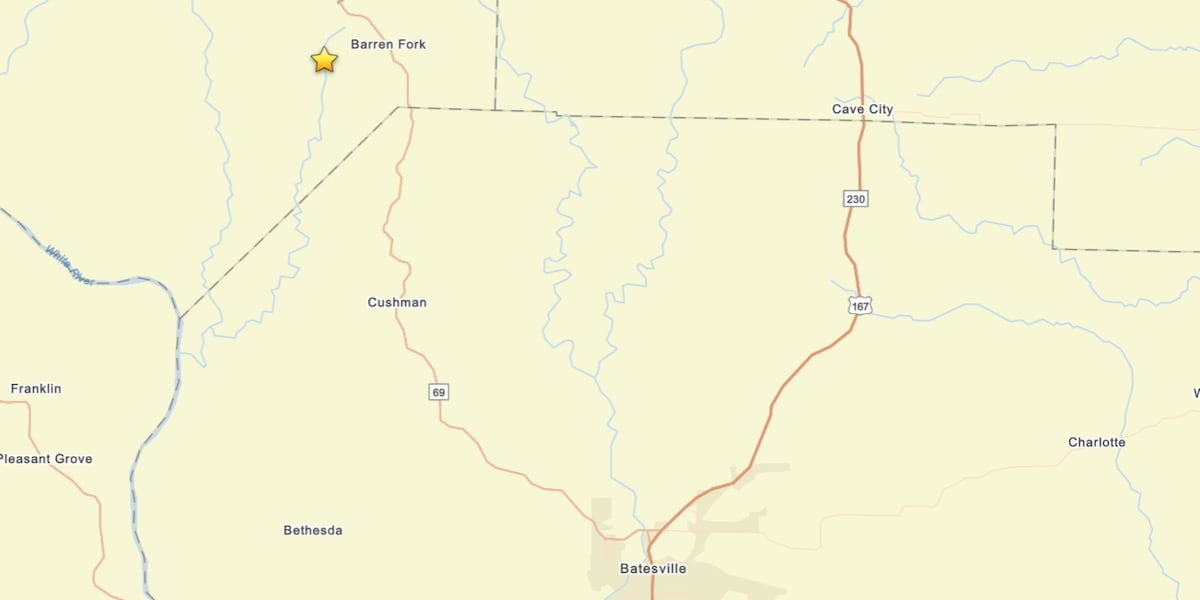 USGS records a 2.6 magnitude earthquake in Izard County USGS records a 2.6 magnitude earthquake in Izard County