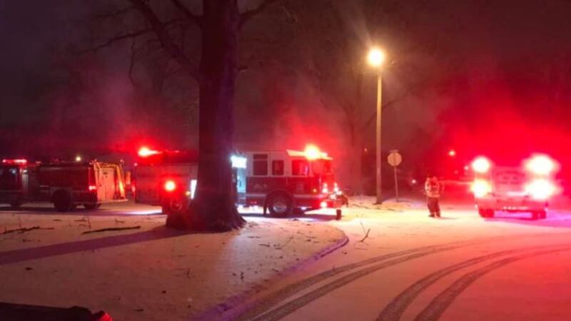 Firefighters battle flames, freezing temperatures