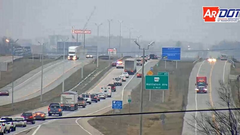 Crash At R555 I-555 crash at Red Wolf Blvd. exit stalls traffic during morning commute