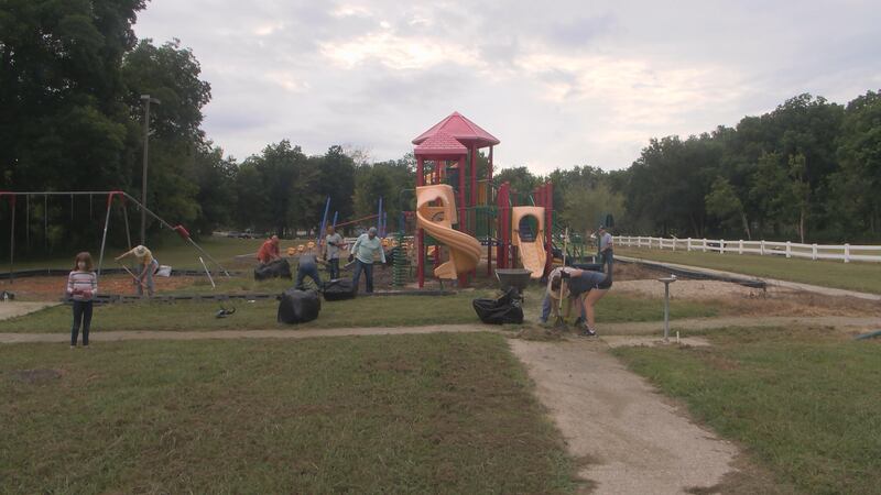 The City of Hardy and volunteers organized a cleanup day at Loberg Park on Wednesday.