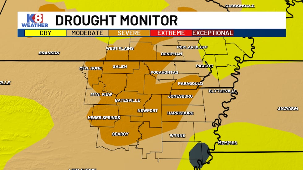 Latest drought monitor released on January 1st, 2026.