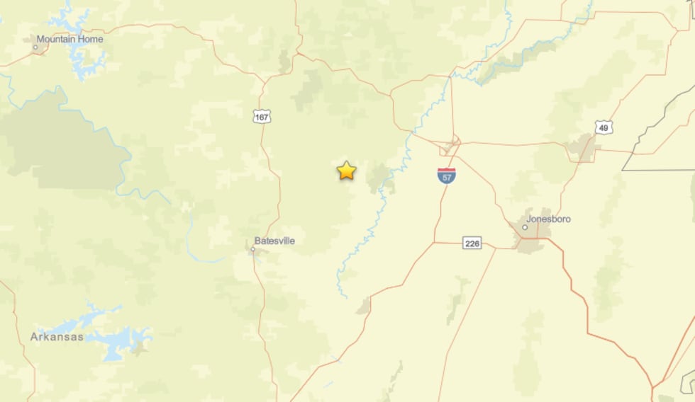 earthquake map
