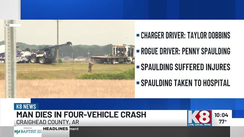 Jonesboro man dies in four-vehicle crash on U.S. 49