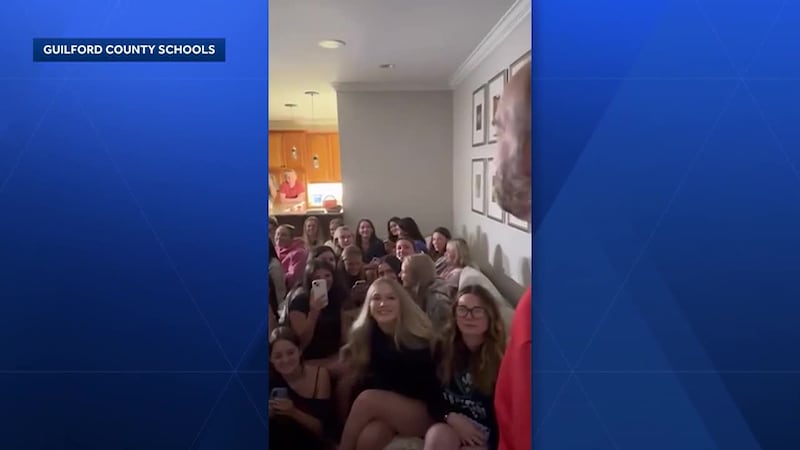 A high school principal was surprised when dozens of students sneaked into his home for a...