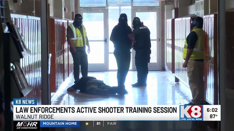 Law enforcement trains for active shooter scenario at Walnut Ridge High School